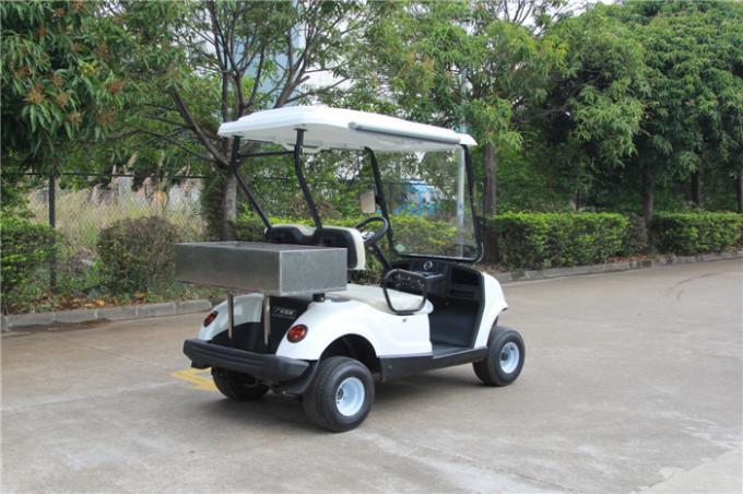 2 carrinhos motorizados mini carrinhos de golfe do golfe da pessoa bondes com caixa da carga 0