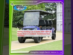 Carro de caça elétrico de 6 lugares com motor AC de 5 kW e CE Aventuras e atividades ao ar livre