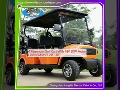 Carrinho de golfe de 4 passageiros com motor de 48V 5KW