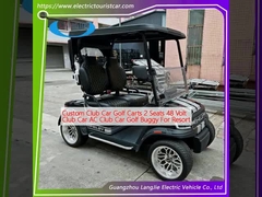 Carrinhos de golfe personalizados de 2 lugares de 48 volts Carro de clube AC Carro de clube Golf Buggy For Resort