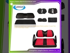 Carro Clube Golf Carro Clube Carro Precedente Cobertura de Couro Vermelho para Assentos Fronteiros e Atrase