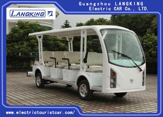 China Mini carro Sightseeing bonde fechado de 14 assentos com corpo de vidro de alto impacto &amp; telhado de fibra fornecedor
