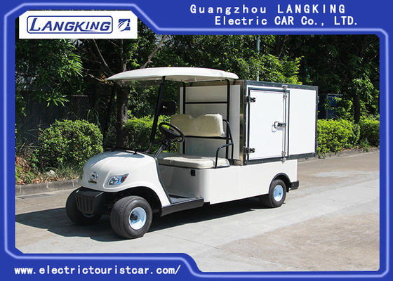 China Caminhão bonde branco da carga de 2 pessoas mini com o motor de aço inoxidável da C.C. da caixa 650kg 48v 3kw da carga fornecedor
