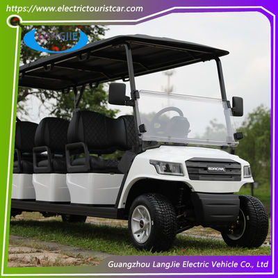 Bom preço. Carrinhos Elétricos Brancos Club 48V Alimentados por Bateria 8 lugares AC Motor Golf Buggy on-line