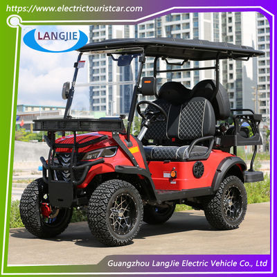 Carrinho de golfe elétrico de 4 rodas 4 lugares Resort Car AC Motor Tour de carro elétrico para hotel