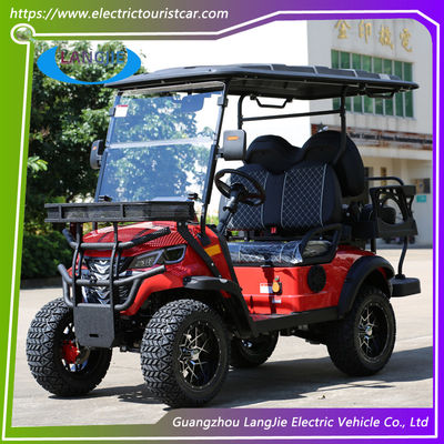 Carrinho de golfe elétrico de design clássico de 4 lugares AC Carrinho de golfe com motor Confortável assentos para hotel