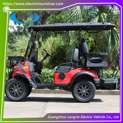 Carrinho de golfe elétrico de design clássico de 4 lugares AC Carrinho de golfe com motor Confortável assentos para hotel