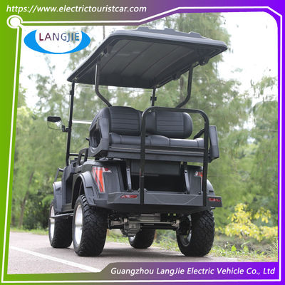 Carrinhos de golfe elétricos de 4 lugares de 48 V com controlador de motor AC de cor preta