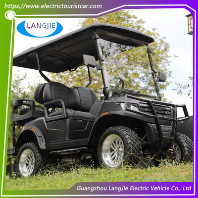 Carrinhos de golfe elétricos de 4 lugares de 48 V com controlador de motor AC de cor preta