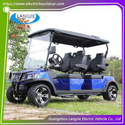 Carro de caça elétrico de 4 lugares personalizado com motor AC de 5 kW e alcance de 80 km para aventuras ao ar livre