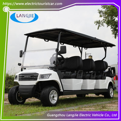 Carrinho de golfe de 4 rodas AC Motor Buggy com bateria seca de 48V Carrinho de golfe de 8 passageiros para hotel