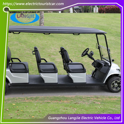 Carrinhos de golfe de clube com bateria de chumbo ácido seco Carrinho de golfe de carro elétrico branco 6 lugares
