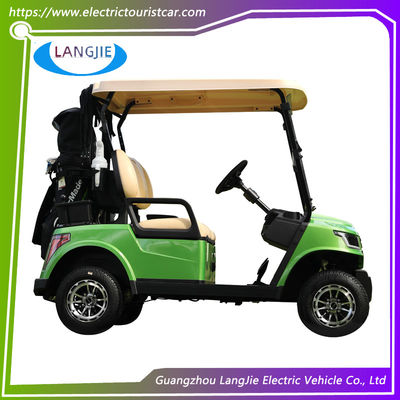 Carrinho de golfe eléctrico de 4 rodas para 2 pessoas Carro de golfe elétrico de 48 V Bateria alimentada com teto