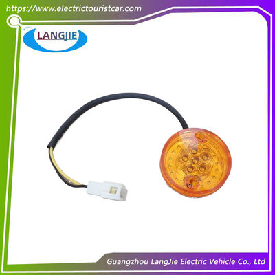 Marshell Golf Cart Lâmpada traseira lateral LED circular esquerda dianteira e direita sinal de virada Lâmpada traseira laranja 12V
