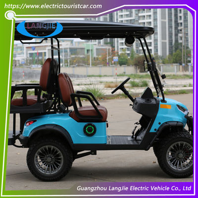 Carrinho de golfe elétrico de 4 rodas 4 lugares AC Motor Bateria seca 48V Resort Car For Hotel