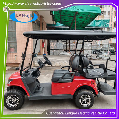 Carrinho de golfe elétrico de 4 lugares de baixa velocidade Carrinho de golfe elétrico de 4 rodas para aluguer de carros turísticos