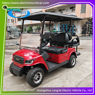 Carro elétrico de quatro lugares de 48 volts Carro de clube com luzes de freio traseiro para estacionamento