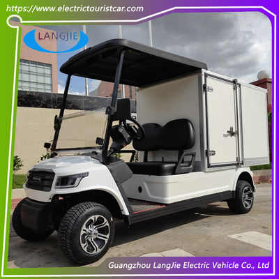 Carrinho de golfe elétrico de 2 passageiros Branco Motor AC de 48 V Veículo de carga elétrico para estacionamento