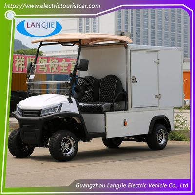 2 Pessoas Mini Cargo Elétrico Branco Com Caixa de Cargo Composta 500kg 48v 4kw Motor AC