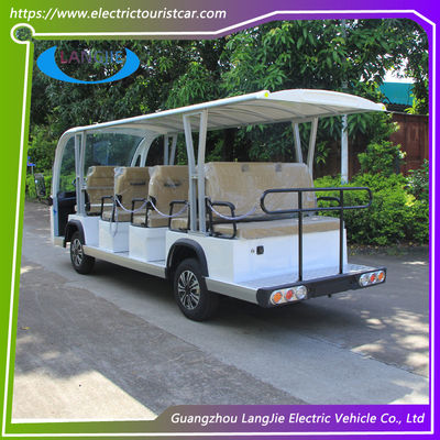 Veículo elétrico de passageiros de 14 lugares de quatro rodas 72V 7.5kw Motor AC para estacionamento