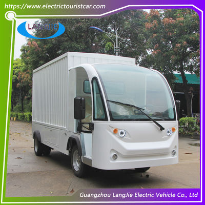 Mini caminhão elétrico de 2 pessoas com telhado 5KW Motor poderoso Direção à mão esquerda para hotel