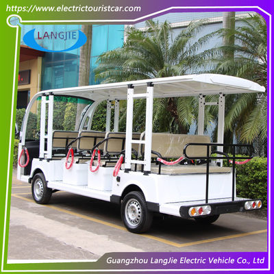 14 lugares Veículos elétricos de baixa velocidade AC 72V 7.5KW Carrinho de golfe elétrico de quatro rodas para carro de resort
