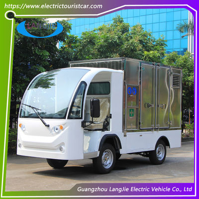 5KW Motor potente Direção à mão esquerda Carrinho de bagagem elétrico 2 lugares Carro de carga elétrico com telhado