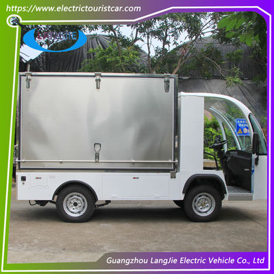 5KW Motor potente Direção à mão esquerda Carrinho de bagagem elétrico 2 lugares Carro de carga elétrico com telhado