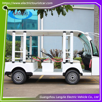 8 lugares Mini eléctrico Turista Carro 48V aC motor Aeroporto Carrinho de bagagem com telhado para Resort