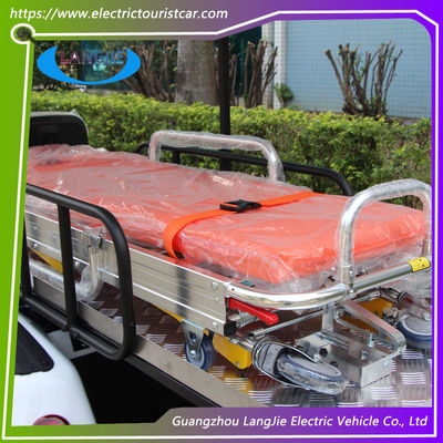 2 lugares + 1 cama Carrinhos de golfe elétricos com motor AC 5KW Carro de ambulância elétrico para hospital