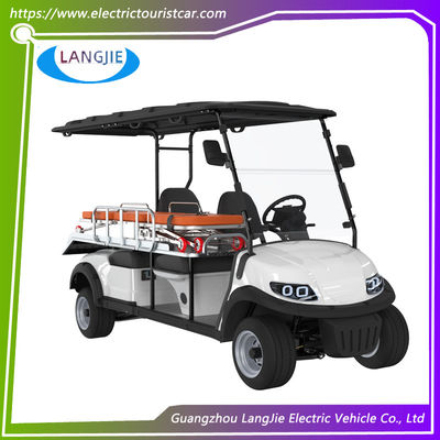 2 assentos + 1 cama Carrinhos de golfe elétricos Motor AC 5KW Carro de ambulância elétrico Para hospital