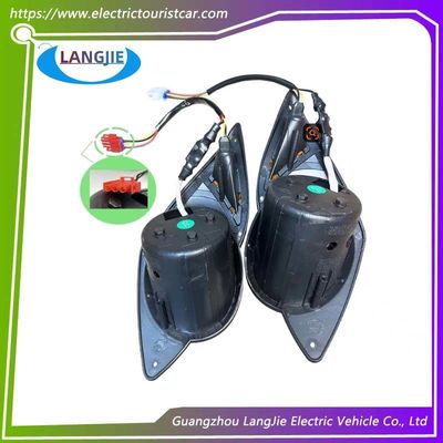 As luzes traseiras LED da Yamaha Golf Cart e os faróis halogênicos