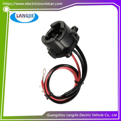 Carrinho de golfe Soquete elétrico de corrente contínua 48V Yamaha Soquete de cabo de carregamento circular preto