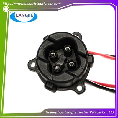 Carrinho de golfe Soquete elétrico de corrente contínua 48V Yamaha Soquete de cabo de carregamento circular preto