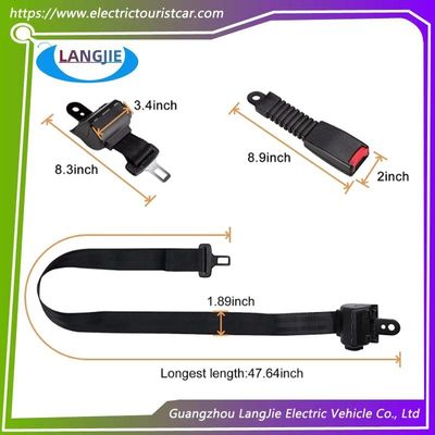Carrinho de golfe EZGO TXT Kit de cinto de segurança universal ajustável e suporte