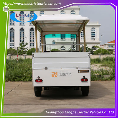Carro de patrulha elétrico de cor branca 7.5kW DAC Motor acionado por bateria Carry Van com caixa de carga fechada