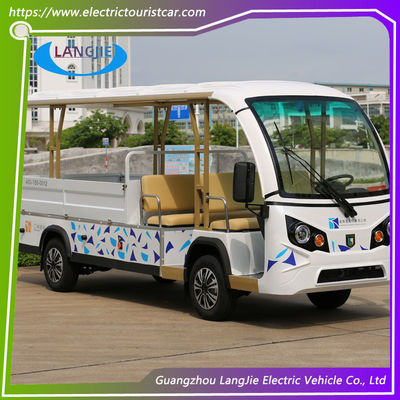 Carro de patrulha elétrico de cor branca 7.5kW DAC Motor acionado por bateria Carry Van com caixa de carga fechada