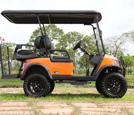 Bom preço. Carrinho de Golfe Elétrico 4 Seater 48V com Para-brisa Dobrável e Cremalheira Dupla de Direção online