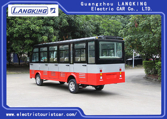 O passageiro 14 fechou o carro Sightseeing bonde da porta com o motor de C.A. de cruzamento superior do volt 7.5KW da capacidade 72