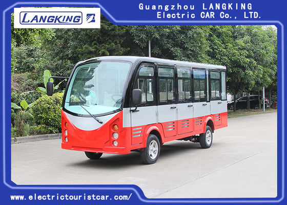O passageiro 14 fechou o carro Sightseeing bonde da porta com o motor de C.A. de cruzamento superior do volt 7.5KW da capacidade 72