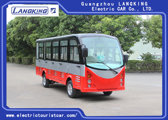 O passageiro 14 fechou o carro Sightseeing bonde da porta com o motor de C.A. de cruzamento superior do volt 7.5KW da capacidade 72