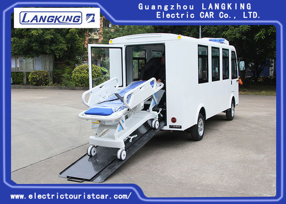 A ambulância elétrica personalizada 8 do carrinho de golfe da cor assenta + 1 motor de C.A. da cama 72V /7.5KW