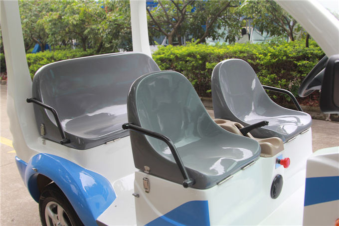 Carro bonde azul/branco do golfe com assentos do vidro de fibra 4 de Toplight para o recurso 1