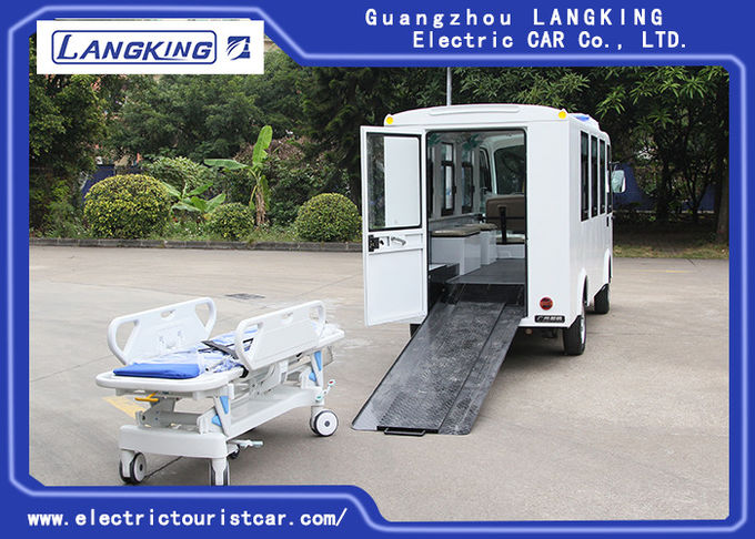 A ambulância elétrica personalizada 8 do carrinho de golfe da cor assenta + 1 motor de C.A. da cama 72V /7.5KW 0